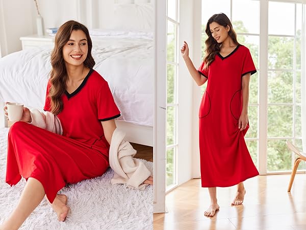 Ekouaer Women''s Long Nightgown