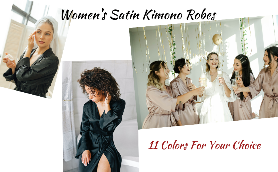 Beautiful & unique floral print throughtout the kimono robe