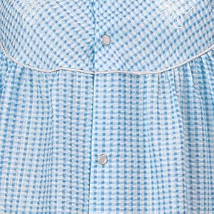 Button Blue Gingham Robe
