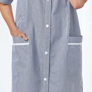 womens house dress pockets ladies lounger duster nightgown summer plus size housecoat