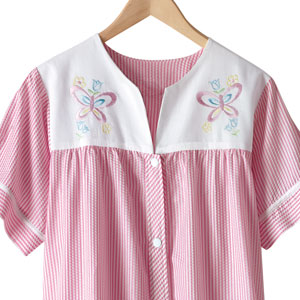 womens house dress pockets ladies lounger duster nightgown summer plus size housecoat