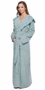 Womens Princess Hooded Cotton Long Bathrobe