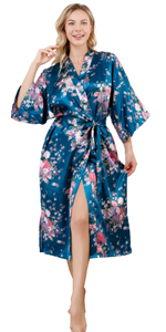 women long floral robe