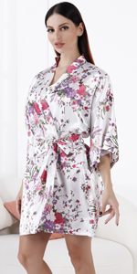 women floral robe