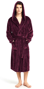 hooded fleece  bathrobe