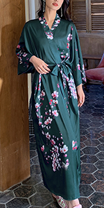 long kimono robe long silk robe long satin robe long robes for women dressing gown