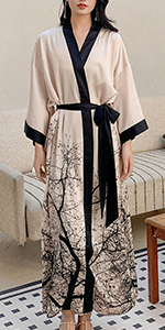 long kimono robe long silk robe long satin robe long robes for women dressing gown