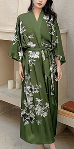 long kimono robe long silk robe long satin robe long robes for women dressing gown
