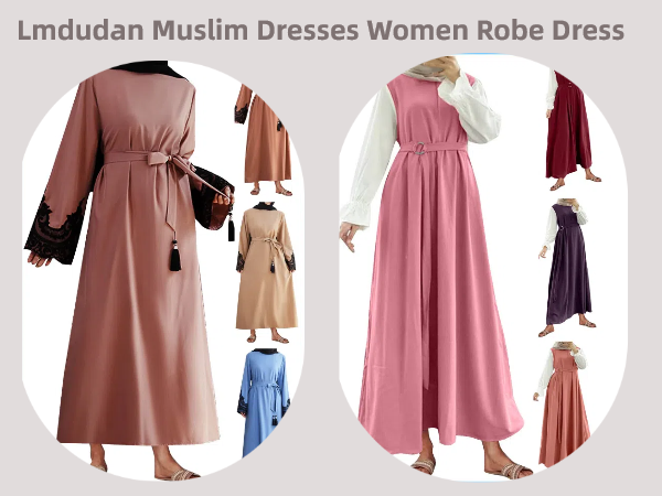 Muslim Dresses for Women Robe Dress Islamic Ladies Conservative Abaya Dress