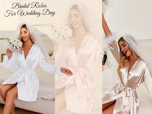silk kimono robes for women bridal robes for bride wedding robes for bridal party