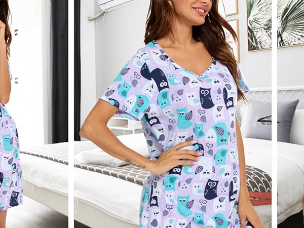women cotton nightshirt