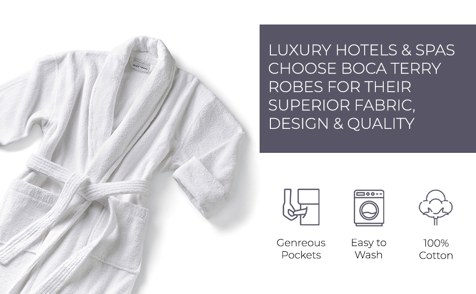 boca terry womens robe bathrobe spa gym cotton robe for women, terry bathrobe, bathrobe towel