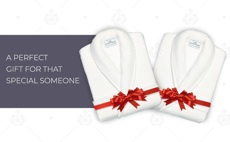 luxury womens spa robe white, gifts for mom, mothers day, christmas, spa gifts