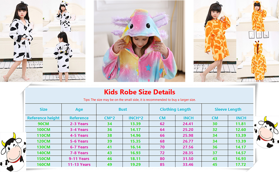 Kids robe size