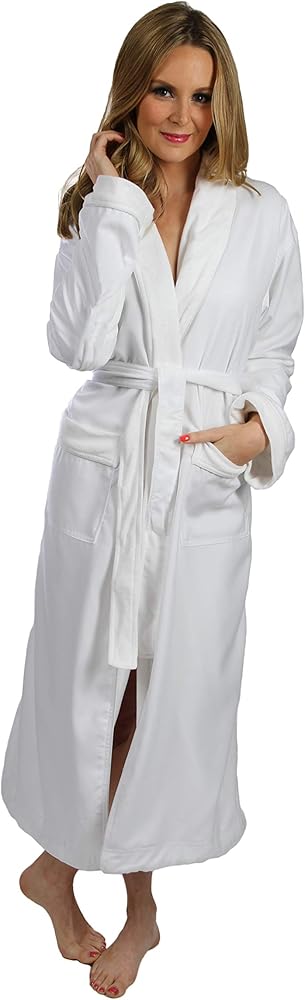 Women's Signature Terry Cloth Robe, Premium Cotton Hotel and Spa