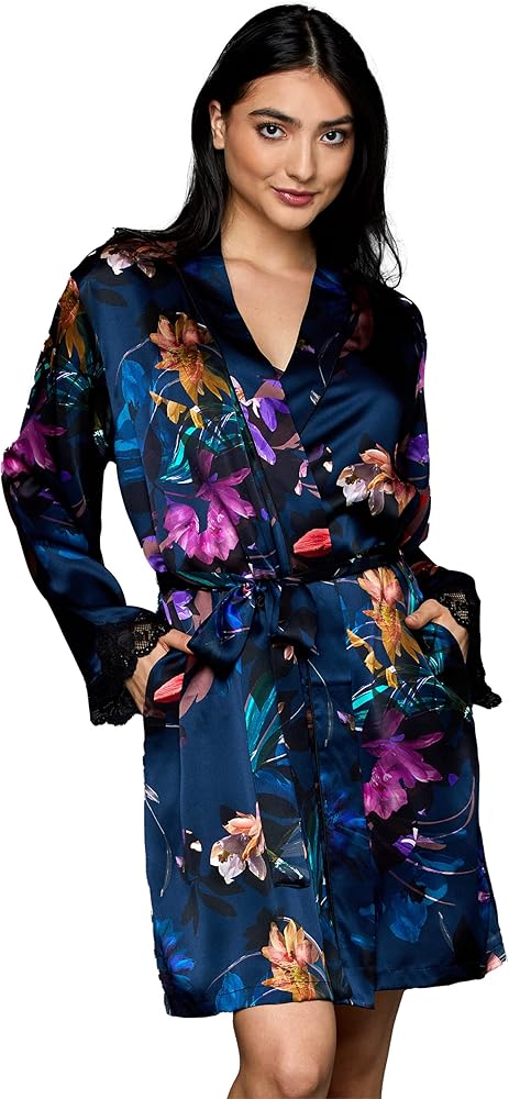 Women's It Had To Be You Silk Short Robe,