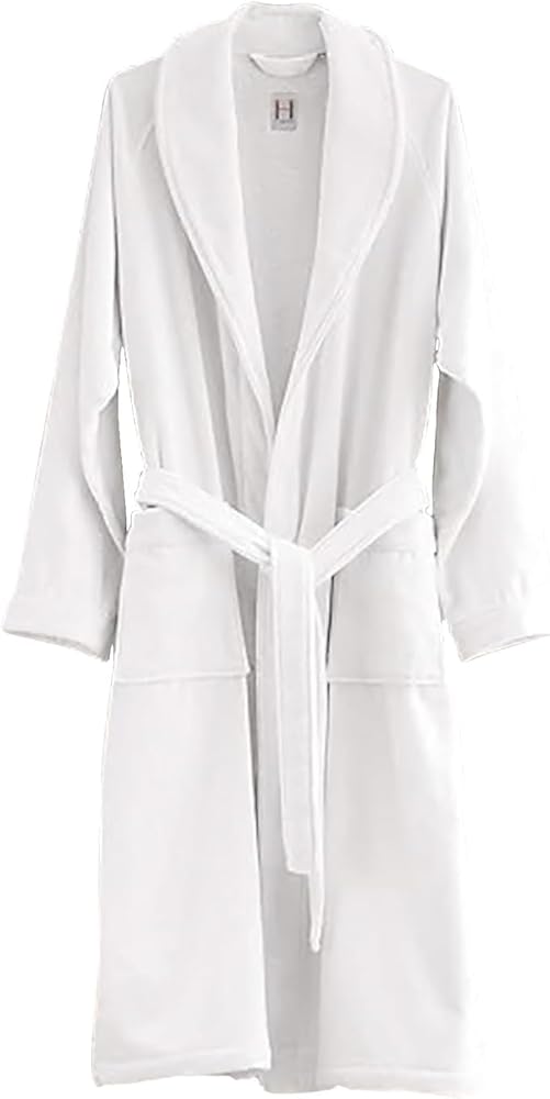 H by Frette Shawl Collar Bathrobe with Piping