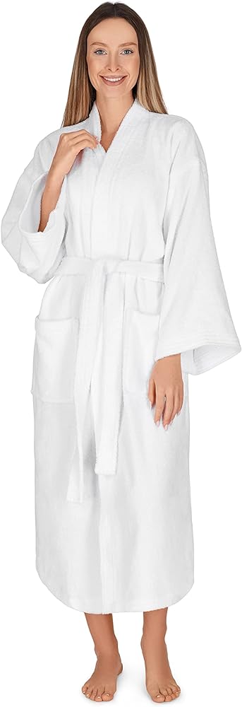 Terry Cloth Robes for Women by Boca Terry. 100% Cotton Towel Robe, Kimono Style Women's Bathrobe