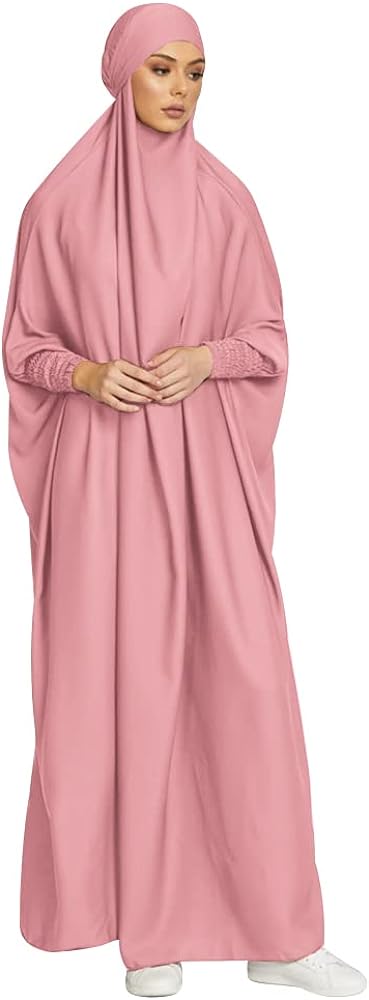 ODIZLI Muslim One Piece Prayer Hijab Dress Women Hooded Abaya Full Cover Islam Dubai Modest Robe