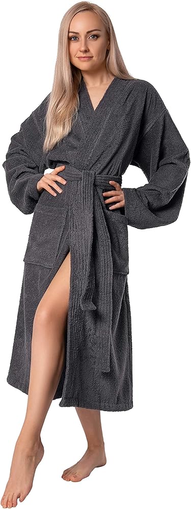 BAGNO MILANO Women's Robes, Turkish Cotton Bathrobes For Women, Kimono Robe