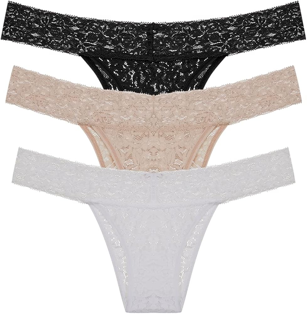 HOPE - Lace Cheeky Bikini Panties, 3 Pack multicolor - Sexy Underwear Women, Lingerie for Women