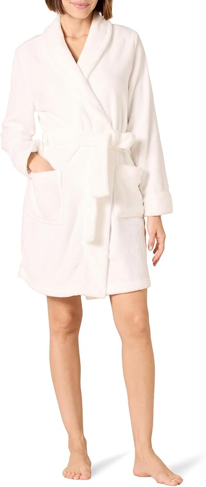 Amazon Essentials Women's Mid-Length Plush Robe (Available in Plus Size)